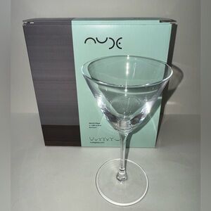 NUDE Glass Bar & Giani Martini Glass by Giorgio Bargiani - New in Box